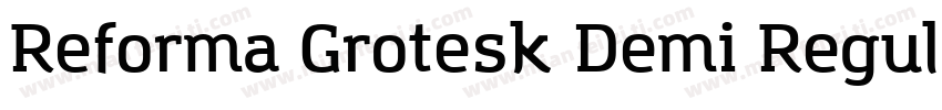 Reforma Grotesk Demi Regular字体转换